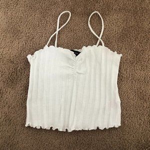 White New Look Tank Top Stretchy Light Weight Material